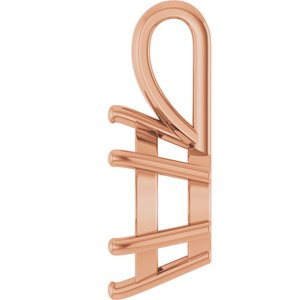 14K Rose Gold 11 mm Round Charm/Pendant Mounting – image 6