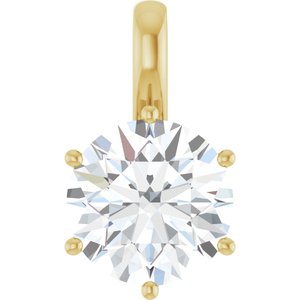 18K Yellow Gold 11 mm Round Charm/Pendant Mounting