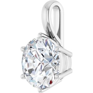 10K White Gold 11 mm Round Charm/Pendant Mounting – image 3