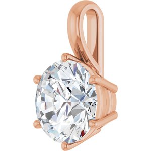14K Rose Gold 11 mm Round Charm/Pendant Mounting – image 3