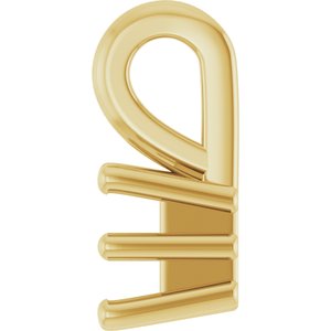 10K Yellow Gold 3.25 mm Square Charm/Pendant Mounting – image 6