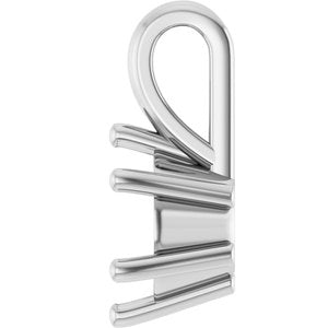 Sterling Silver 7 mm Round Charm/Pendant Mounting – image 6
