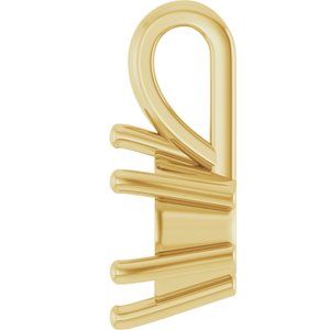 14K Yellow Gold 7 mm Round Charm/Pendant Mounting – image 6