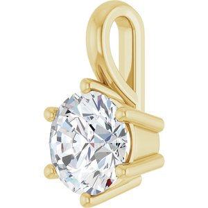 14K Yellow Gold 7 mm Round Charm/Pendant Mounting – image 3