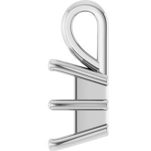 18K White Gold 7 mm Square Charm/Pendant Mounting – image 6