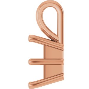14K Rose Gold 7 mm Square Charm/Pendant Mounting – image 6