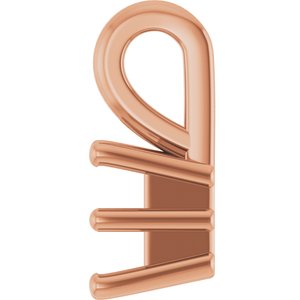 10K Rose Gold 4 mm Square Charm/Pendant Mounting – image 6