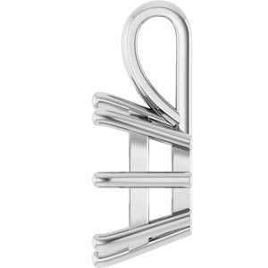 18K White Gold 11 mm Cushion Charm/Pendant Mounting – image 6