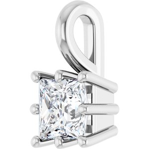 Continuum Sterling Silver 4 mm Square Charm/Pendant Mounting – image 3