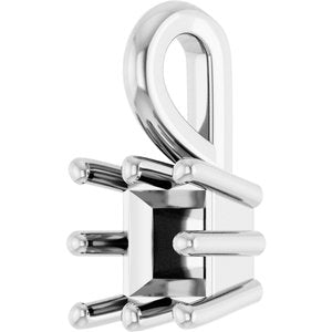 Continuum Sterling Silver 4 mm Square Charm/Pendant Mounting – image 4
