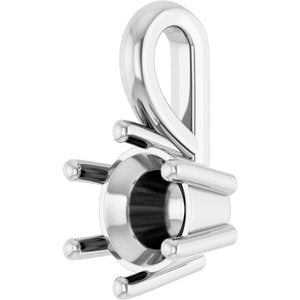 Platinum 5.8 mm Round Charm/Pendant Mounting – image 4