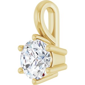 10K Yellow Gold 5.8 mm Round Charm/Pendant Mounting – image 3