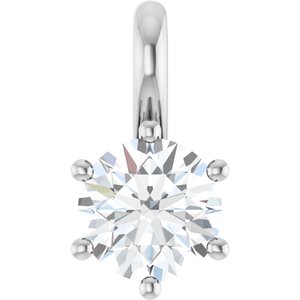 Platinum 5.8 mm Round Charm/Pendant Mounting