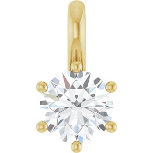14K Yellow Gold 5.8 mm Round Charm/Pendant Mounting