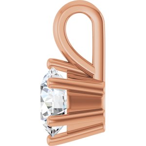 10K Rose Gold 5.8 mm Round Charm/Pendant Mounting – image 5