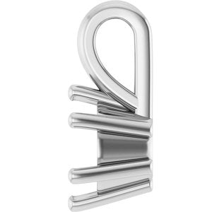 Sterling Silver 5.8 mm Round Charm/Pendant Mounting – image 6