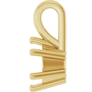 10K Yellow Gold 5.8 mm Round Charm/Pendant Mounting – image 6