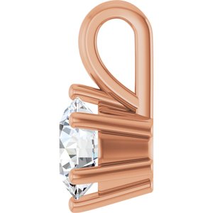 10K Rose Gold 6 mm Round Charm/Pendant Mounting – image 5