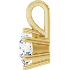 10K Yellow Gold 6 mm Round Charm/Pendant Mounting – image 5