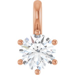 14K Rose Gold 6 mm Round Charm/Pendant Mounting