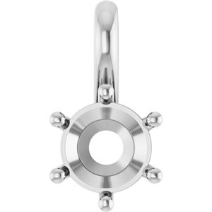 Continuum Sterling Silver 6 mm Round Charm/Pendant Mounting – image 2