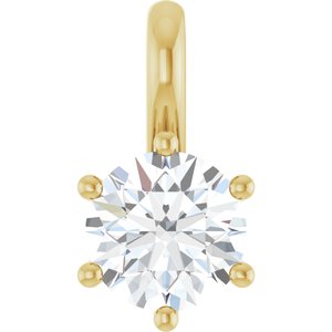 18K Yellow Gold 6 mm Round Charm/Pendant Mounting