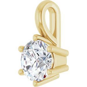 18K Yellow Gold 6 mm Round Charm/Pendant Mounting – image 3