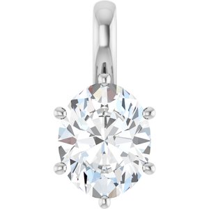 Sterling Silver 10x8 mm Oval Charm/Pendant Mounting
