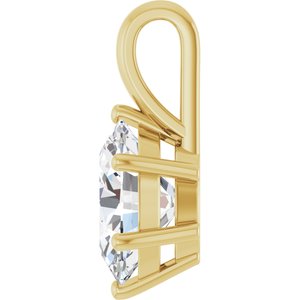 18K Yellow Gold 10x8 mm Oval Charm/Pendant Mounting – image 5