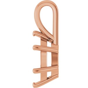 18K Rose Gold 10x8 mm Oval Charm/Pendant Mounting – image 6