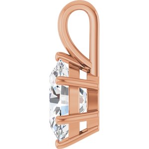 18K Rose Gold 10x8 mm Oval Charm/Pendant Mounting – image 5