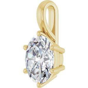 14K Yellow Gold 10x8 mm Oval Charm/Pendant Mounting – image 3