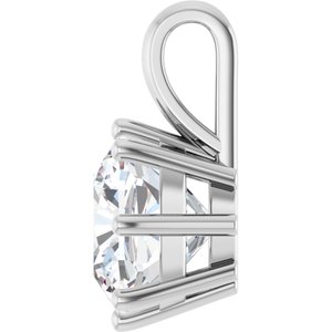 Platinum 9 mm Cushion Charm/Pendant Mounting – image 5