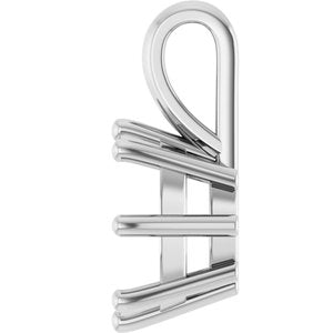 Platinum 9 mm Cushion Charm/Pendant Mounting – image 6