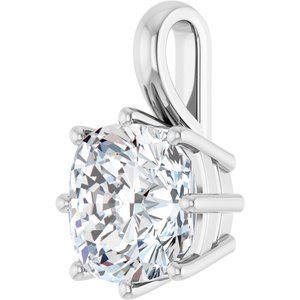 Continuum Sterling Silver 9 mm Cushion Charm/Pendant Mounting – image 3