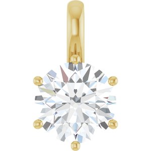 18K Yellow Gold 9.4 mm Round Charm/Pendant Mounting