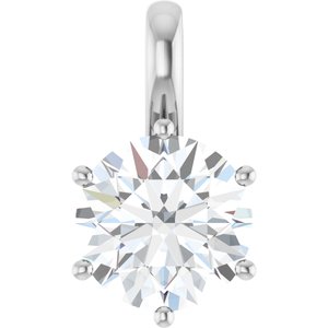 14K White Gold 9.4 mm Round Charm/Pendant Mounting