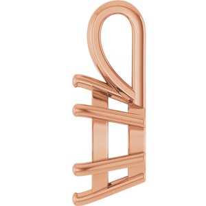14K Rose Gold 9.4 mm Round Charm/Pendant Mounting – image 6