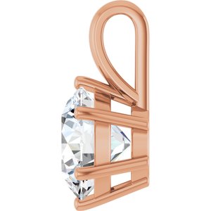 14K Rose Gold 9.4 mm Round Charm/Pendant Mounting – image 5