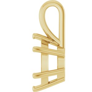 10K Yellow Gold 9.4 mm Round Charm/Pendant Mounting – image 6