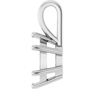18K White Gold 9.4 mm Round Charm/Pendant Mounting – image 6