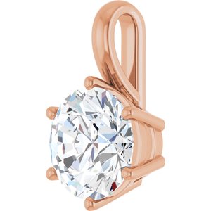 10K Rose Gold 9.4 mm Round Charm/Pendant Mounting – image 3