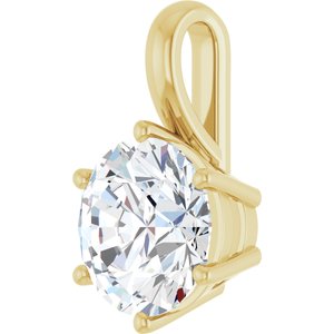 14K Yellow Gold 9.4 mm Round Charm/Pendant Mounting – image 3