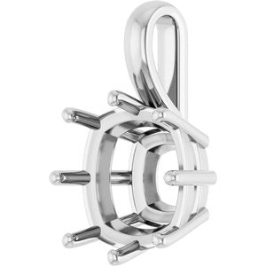 Continuum Sterling Silver 12 mm Cushion Charm/Pendant Mounting – image 4