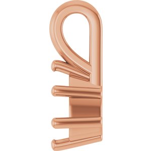 10K Rose Gold 6x4 mm Pear Charm/Pendant Mounting – image 6