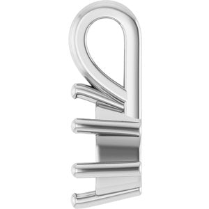 14K White Gold 6x4 mm Pear Charm/Pendant Mounting – image 6