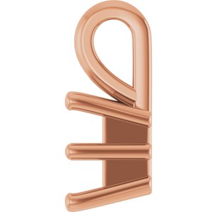 10K Rose Gold 5 mm Square Charm/Pendant Mounting – image 6