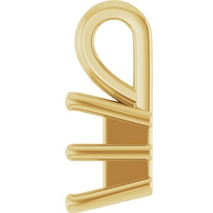 10K Yellow Gold 5 mm Square Charm/Pendant Mounting – image 6