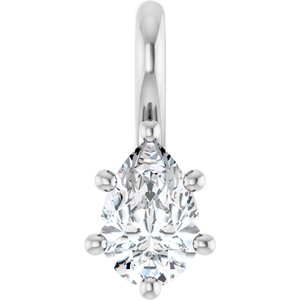 Continuum Sterling Silver 6x4 mm Pear Charm/Pendant Mounting