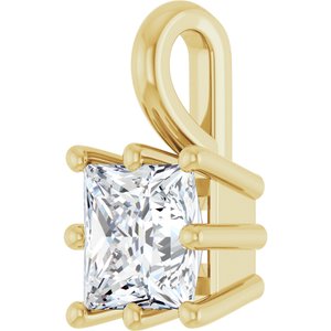 14K Yellow Gold 5 mm Square Charm/Pendant Mounting – image 3